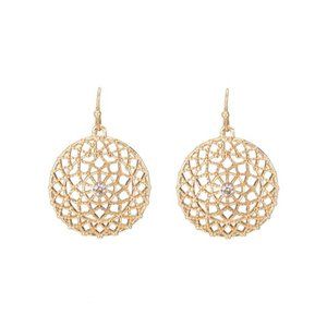 Medallion Goldtone Earrings Avon